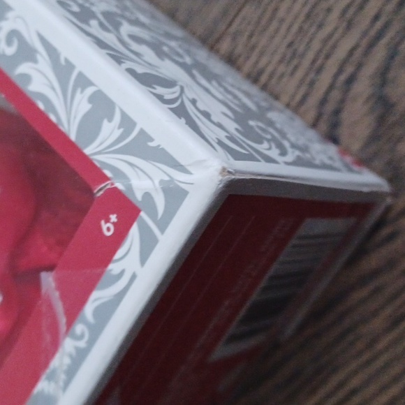 2012 Barbie Red Silvery Satin Jacquard Tulle Holiday Gown Doll Mattel #W3537 - Picture 7 of 11